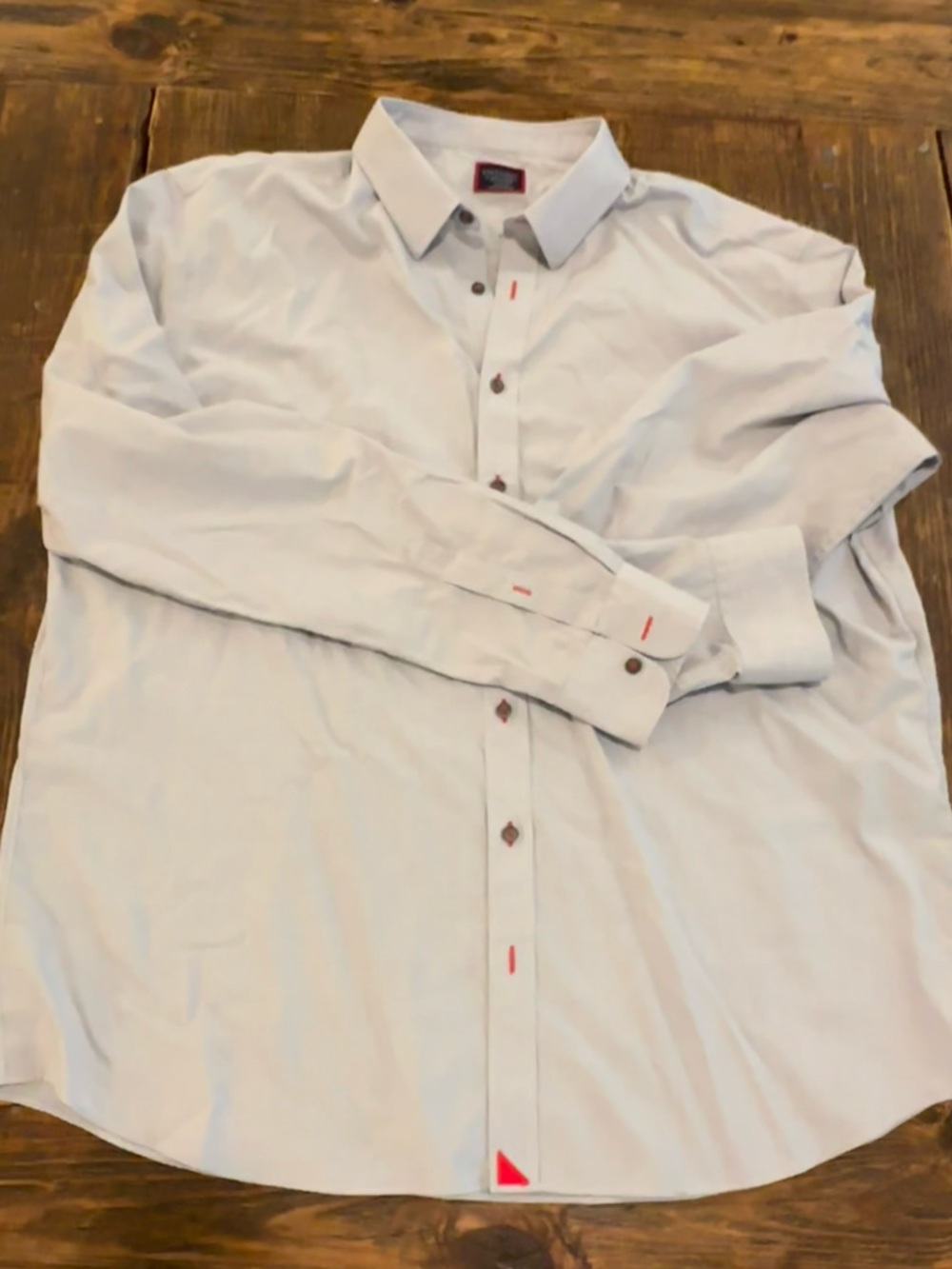 UNTUCKit Light Blue Button-Down with Red Trim